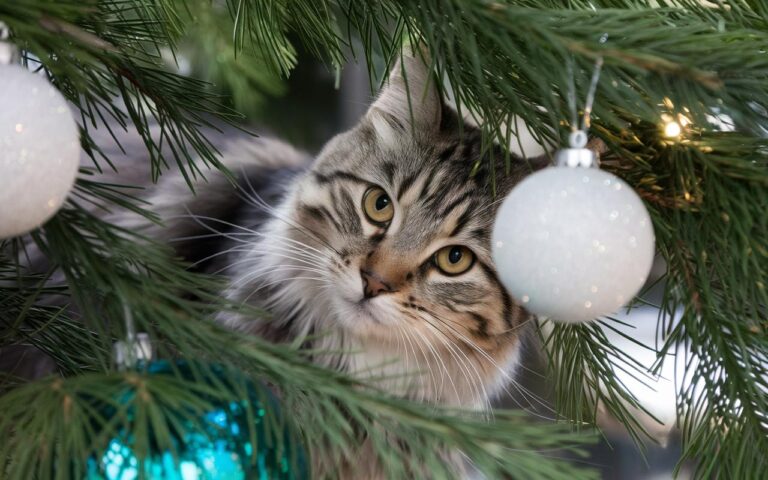 “Mój kot zniszczył moją choinkę!”: naturalne sposoby (i pułapka, której należy unikać), aby trzymać twojego kota z dala od drzewa i prezentów